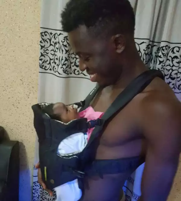 Comedian Akpororo Cradles His Baby Girl In New Photo